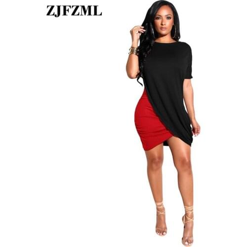 Tie Dye Print Sexy Mini Dress Women Short Sleeve Pleated Asymmetric Wrap Dress Elegant Ladies Causal Short Tshirt Dress Vestidos