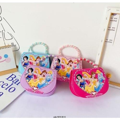 Disney luxury crossbody Shoulder bag Frozen Elsa Women handbags High-quality PU Leather waterproof Princess Bags female