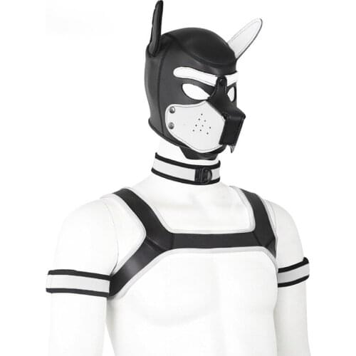 Sex Toys For Couple Adult Game Toy Puppy Play Dog BDSM Leather Hooded Collar Arms Shoulders Fantasy Kit Bondage Sex Shop Fetish