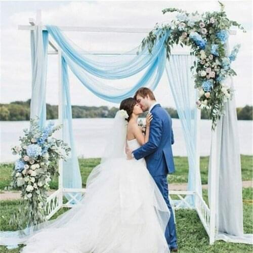 1PCS 70x300CM Chiffon Arch Drapery Panel Wedding Backdrop Curtain Outdoor Draping Wedding Event Party Decoration
