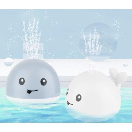 Funny Bath Toys Lovely Baby Electric Induction Sprinkler Ball with Light Music Water Spray Play Ball Toys for Kids