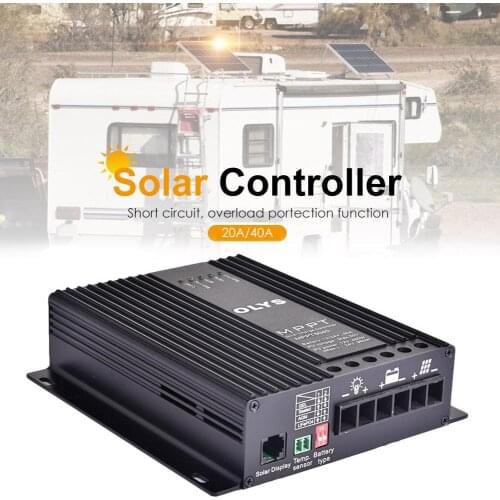 MPPT Solar Charge Controller RS485 Remote Control Solar Panel Battery Charger Regulator 20A 40A 12V 24V LCD Solar Controller