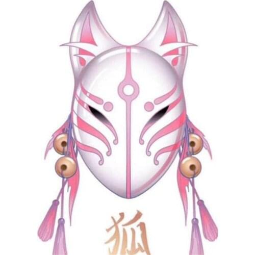 Japanese Private Fox Masks Cat Face Mask PVC Japanese Style Wind Fox Anime Cosplay Costumes Rave Masquerade Cosplay Props