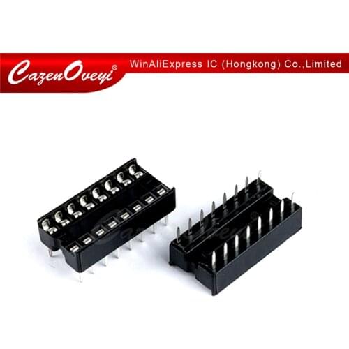 10pcs/lot IC socket base 16P circuit chip holder DIP16 pin socket 16P In Stock