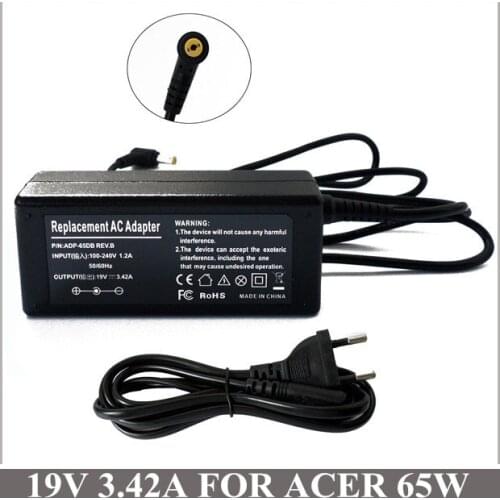 19V 3.42A 65W AC Adapter Laptop Battery Charger Power Supply For Acer Aspire 3680 4520 5315 5515 5517 5520 5532