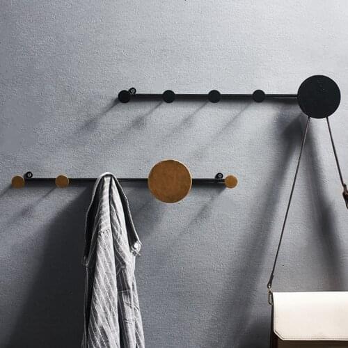 2021 Nordic Ins Wind Wrought Iron Creative Wall Hanging Coat Rack Room Bedroom Wall Decoration Personalized Storage Shelf Hook