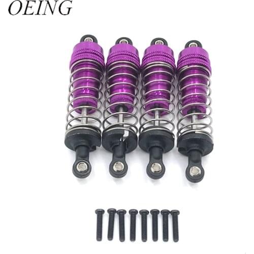 4PCs/1set Metal Front&Rear Universal Shock Absorber for Wltoys 124019 144001 RC Car Upgrade Parts