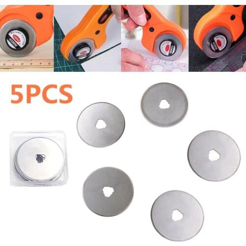 5Pcs 28/45mm Rotary Cutter Leather Cutting Tool Leather Craft Fabric Circular Blade Knife DIY Patchwork Sewing Quilting