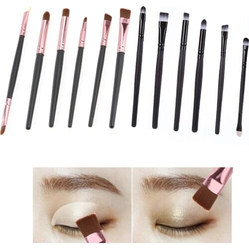 6 PCS Make Up makeup Cosmetics Brushes Eyeshadow Eyeliner Nose Smudge Tool Set Kit ETS88