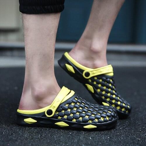 Non-leaky Toes Slippers, Variable Sandals, Two-wear Tide Holes, Boys, Social People, Plastic Plastic Shoes