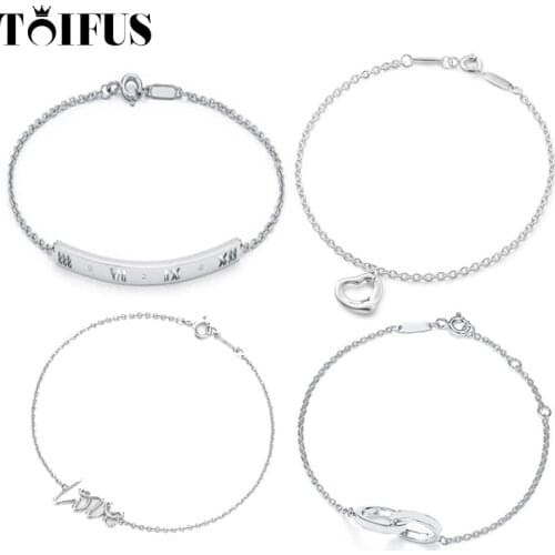 TTFF Original 925 Sterling Silver Bracelet Fashion Bracelet Wedding Party Anniversary Day Women Bracelet Jewelry Gift