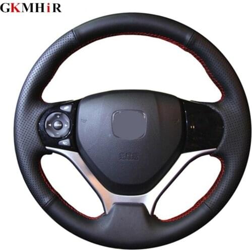 Steering Wheel Cover Artificial Leather Black Steering Wheel Cover for Honda Civic Civic 9 2012 2013 2014 2015