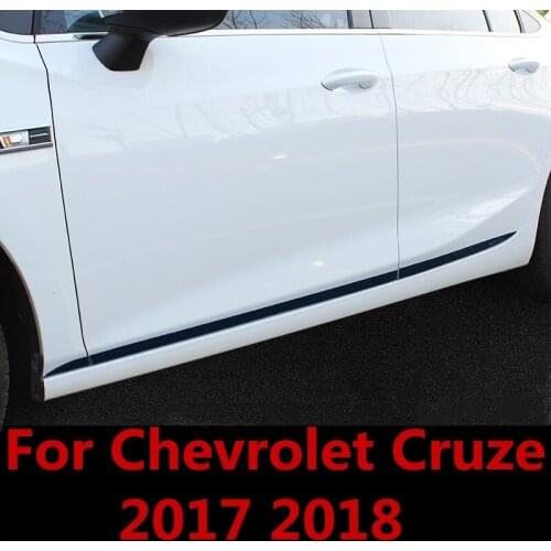 For Chevrolet Cruze 2017 2018 Stainless Steel accessories chrome abs door side line garnish body molding cover protector trim