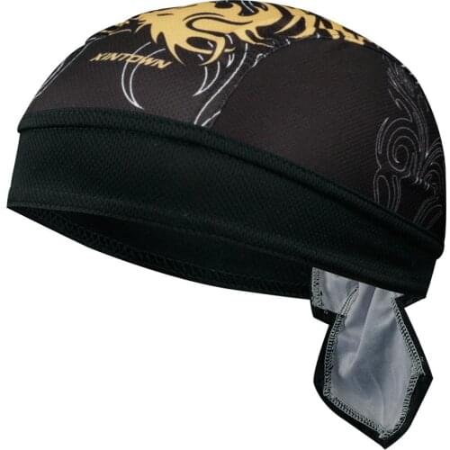 Breathable Multi Function Men Bike Headband Dragon Suit Yellow Pirate Hat Cycling Bandana Pirate Head Scarf