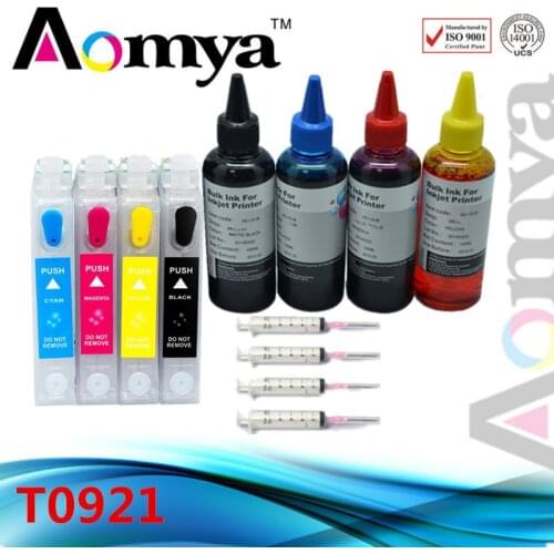4Color Free Shipping T0921-T0924 92N Ink Cartridge Empty Ink Kit For Epson StylusT26 T27 TX106 TX109 TX117 TX119 C51 C91 CX4300