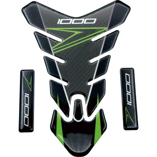 Motor Carbon Fiber Brazing Gel Fuel Oil Tank Pad Fish Bone Protector Racing Sticker Tank Cap Cover Reflective For Kawasaki Z1000