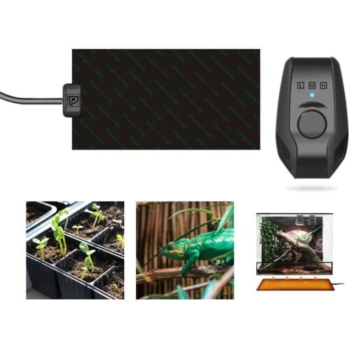 Pet Heating Pad Waterproof Electric Indoor Heating Mat with temperature control for Turtles Lizards Frogs and Other Reptiles