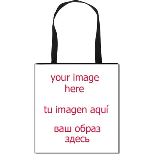 Customize Your Logo / Name / Image Handbag Women Shopping Bag Girls Casual Totes Female Shoulder Bag Cartoon Crossbody Bags
