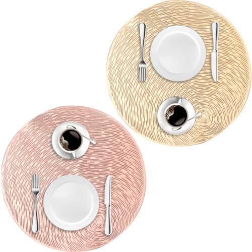 Creative Round PVC Home Christmas Wedding Decor Heat Insulation Coasters Bowl Coffee Cup Mats