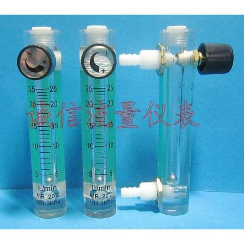 LZM-6T Gas-Air Adjustable Panel Flowmeter 5-25L/min (Lift/Minute)