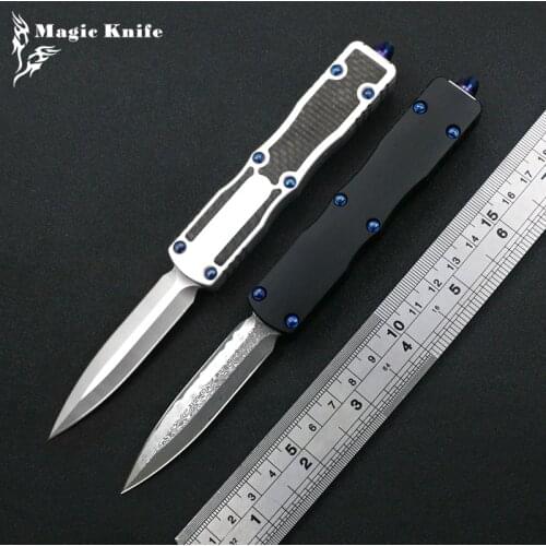 Magic Micro D2 Steel Damascus Otf Pocket Knife Aviation Aluminum T6160 Outdoor EDC Couteau Tactical Hunting Navajas