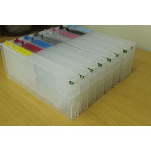 Refillable ink cartridge with chip for Epson 7600/9600 wide format printer ink cartridge
