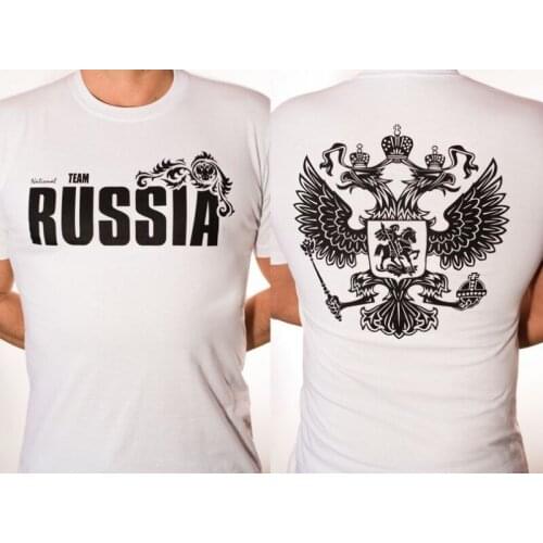 Fashion Classic Russian National Emblem Double-head Eagle T-Shirt. Summer Cotton Short Sleeve O-Neck Mens T Shirt New S-3XL