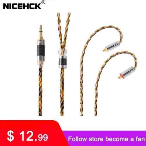 NICEHCK C8-1 8 Core Silver Plated and Copper Mixed Earphone Cable 3.5/2.5/4.4mm MMCX/NX7 Pro/QDC/0.78mm 2Pin For DB3 ST-10s VX