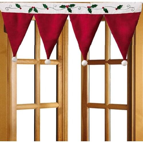 Newly Design Christmas Door Window Drape Curtain Decorative Indoor Home Da Decoracao De Natal Adornos Navidad