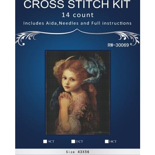 RW-30069 praying girl Cross Stitch Cartoon Cross Stitch 14CT Cross-Stitch Kit Embroidery Needlework
