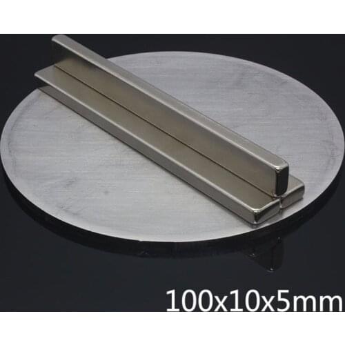 5pcs 100*10*5 Super Strong Neodymium Block 100 x 10 x 5 mm Magnets N35 Grade Rare Earth 100x10x5mm powerful magnetic magnets