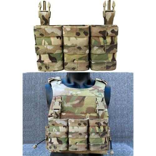 Tactical Vest LV119 FCPC FCSK 762 Triple Magazine Insert Pouch 7.62/5.56 Mag Holder Expansion Conversion Panel Bag