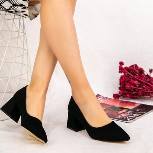 Tonar Modx Black Suede High-Heeled Women 'S Shoes Summer Trend Orthopedic Fashion
