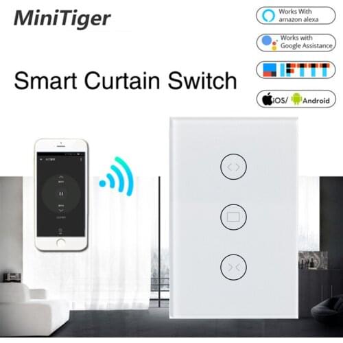 Tuya Smart Life WiFi Curtain Switch for Electric Motorized Curtain Blind Roller Shutter, Google Home, Amazon Alexa Voice Control