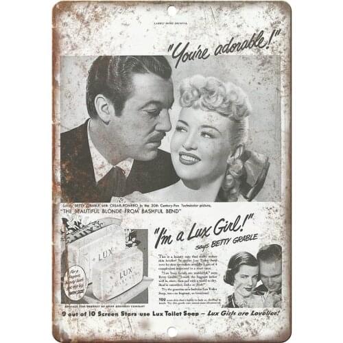 Adkult Lux Toilet Soap Vintage Ladies Home Journal 10"X7" Reproduction Metal Sign ZF10