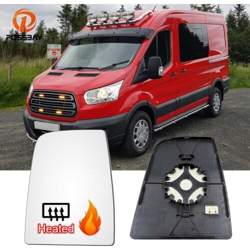 1Pair Car Rear View Mirror Glass Heated Upper Left/Right Side Rearview for Ford Transit MK8 2014 2015 2016 2017 2018 2019 2020