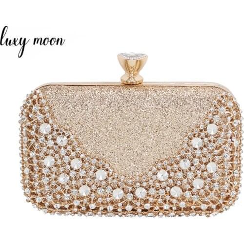 Mini Ladies Handbag Womens Evening Clutch Bag Gold Silver Luxury Diamond Rhinestone Wedding Clutch Bag for Bridal ZD1676