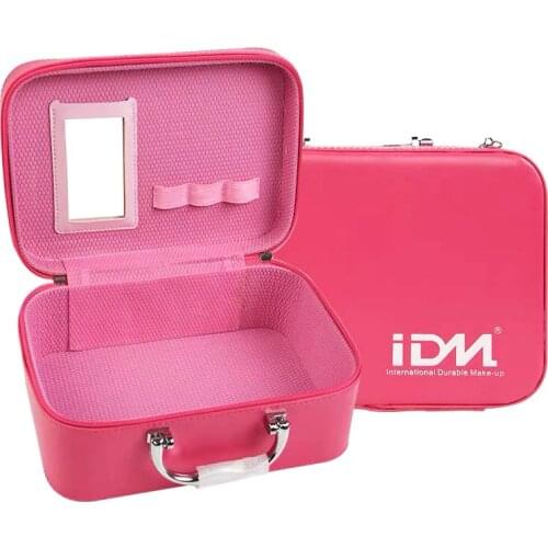 Women easy to carry Cosmetic bag,Nails Makeup Toolbox,Multifunction Beauty bag Luggage Suitcase Girl pink light Nail Art handbag