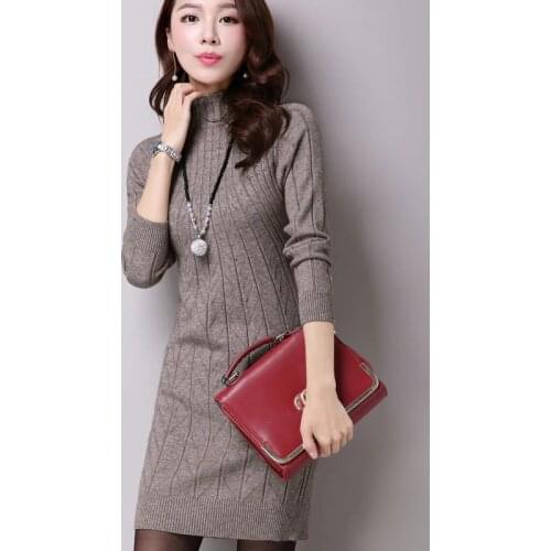 New Arrival Dress Women Dress 5 Colors Knitting Warm Sheath Plus Size S-3XL Casual Womens dresses vestidos