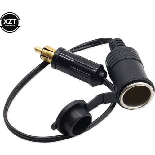 DC 12V 24V EU Plug For BMW DIN Hella Motorcycle Charger Socket Outlet Convert to Car Cigarette Lighter Adapter Power Lead Cable