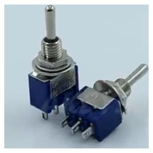 5pcs blue MTS-102 high current button shake head toggle switch pcb board connector 3 feet