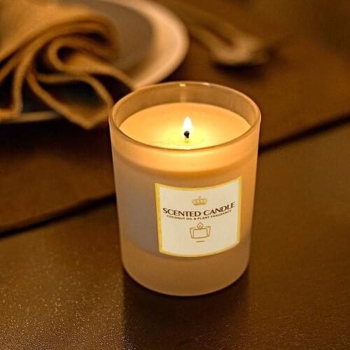 Aromatherapy candle, natural soy wax aromatherapy smokeless strong fragrance relaxing candle relieve stress home decoration