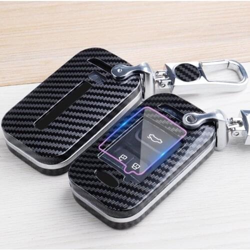 Car key case for chery tiggo 8 19 paragraph 5x Auto Holder Shell Carbon fiber Accessories Protection Keychain Car-Styling