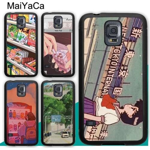 Japanese 90s anime aesthetic Case For Samsung A21S A20e A71 A51 A10 A40 A50 A70 Galaxy S20 Plus S10 S9 Note 20 Ultra