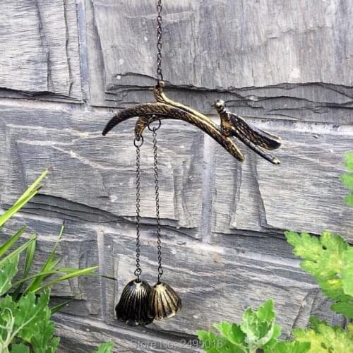 Dragon shape-Cast iron Wind Bells Lucky Fengshui Wind Chime Metal Garden Windchime Hanging Ornament Indoor Outdoor Decor