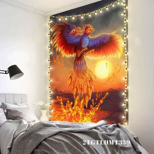 Phoenix tapestry wall sheet wand tapijt large wall blanket tapisserie mural 3d carpet