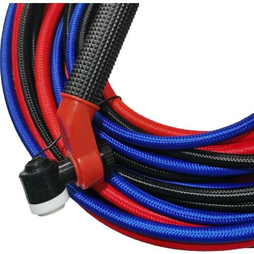 WP20 4M NR20 Tig Torch With Swivel Head Soft Hose Water Cooled Gun 35-70 Euro Connector