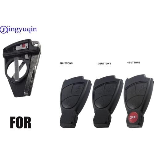 Jingyuqin Battery Holder With Small Key Shell Fob Cover Case For Mercedes For Benz B C E ML S CLK CL 3B 3BT
