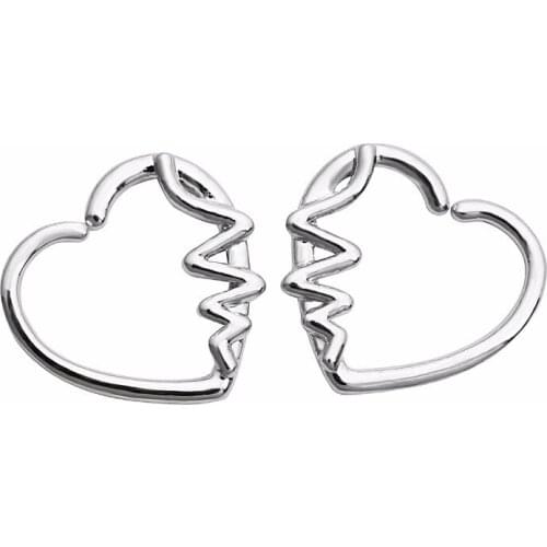 50pcs Body Jewelry Piercing - Heart Nose Hoop Ring Ear Helix Daith Cartilage Tragus Earring Nose Septum Ring Bend Shine 18G