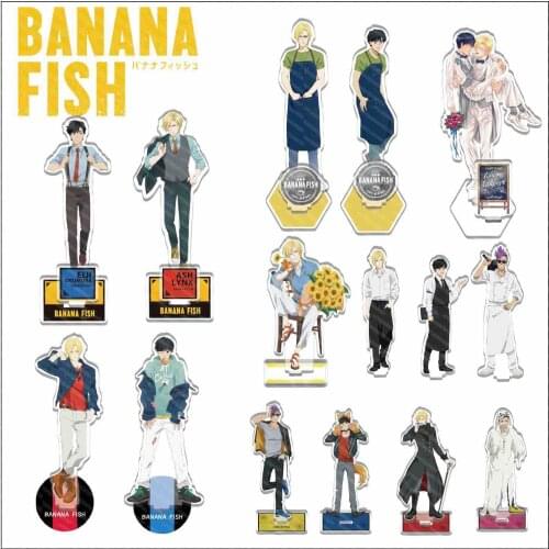 Anime BANANA FISH Shorter Wong Ash Lynx Okumura Eiji Acrylic Stand Figure Display Model Plate Tabke Decor Cosplay Collectible
